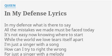 my defense lyrics